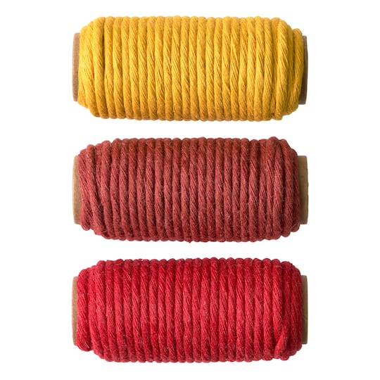 6 Packs: 3 ct. (18 total) 3mm Red Cotton Macramé Cords by Bead Landing™